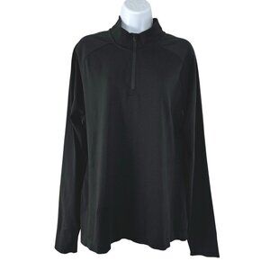 Figs Salta Performance Zip Top Seamless Womens 2XL Black Long Sleeve NWT TP-2931